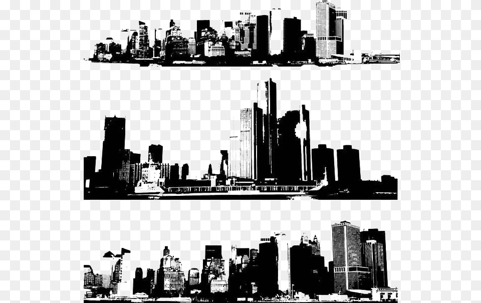New York City Skyline City Vector, Urban, Metropolis, Architecture, Building Free Png