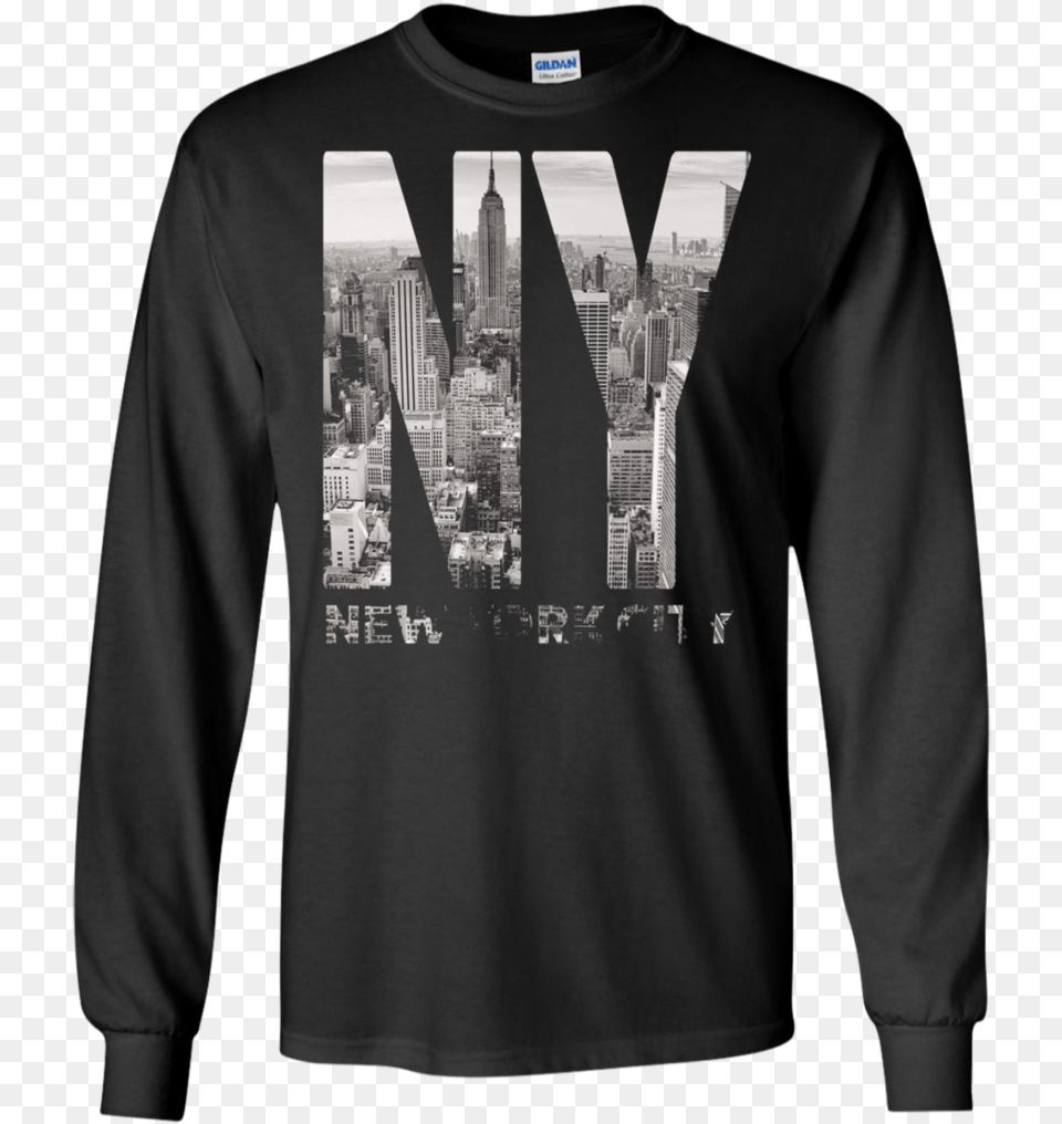 New York City Skyline Nyc Manhattan Apparel Shirt, Clothing, Long Sleeve, Sleeve, T-shirt Free Transparent Png