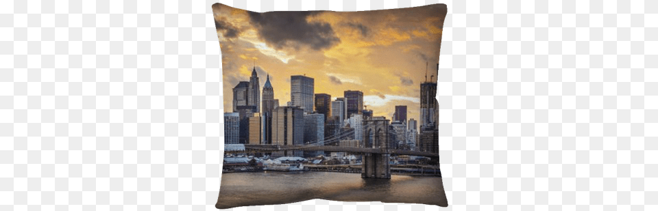 New York City Skyline Pillow Cover U2022 Pixers We Live To Change Decorative, Waterfront, Water, Urban, Metropolis Png