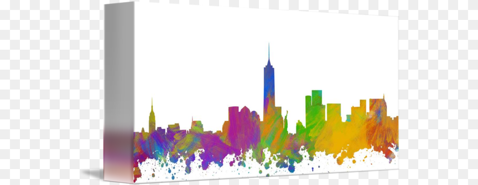 New York City Skyline Silhouette I By Ricky Barnard New York City Skyline Silhouette, Art, Canvas, Graphics, Modern Art Free Transparent Png