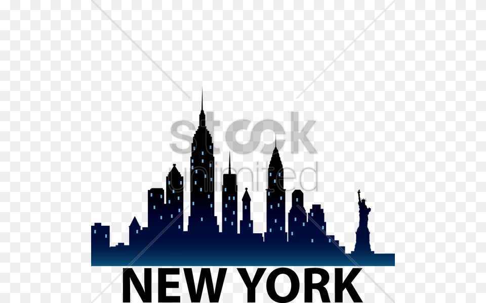 New York City Skyline Silhouette Vector Graphic Skyline, Lighting, Light, Nature, Night Free Png