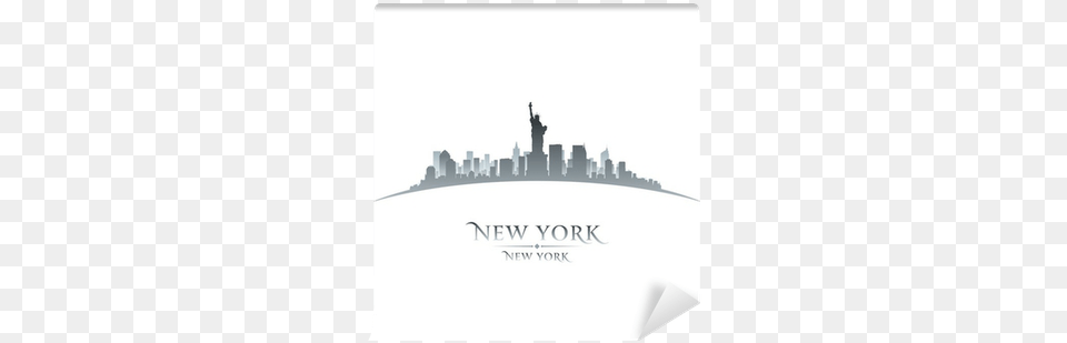 New York City Skyline Silhouette White Background Wall Mural U2022 Pixers We Live To Change, Advertisement, Poster, Art, Book Free Transparent Png