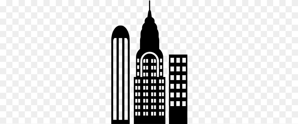 New York City State Building Vector New York Building Silhouette, Gray Png