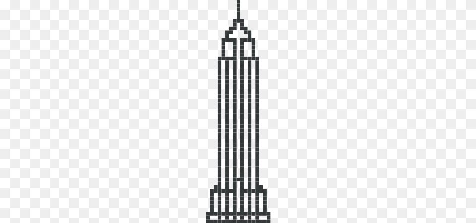 New York Empire State Building In Pixel Arts Empire State, City, Urban, Architecture, High Rise Png Image