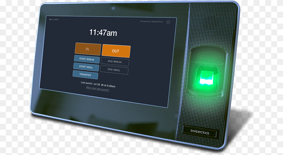 New York Employers Can Eliminate Buddy Punching With Swipeclock Clocks, Computer, Electronics, Screen, Tablet Computer Free Transparent Png