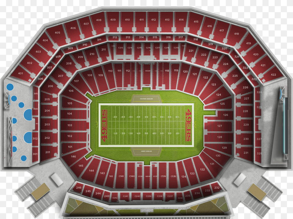 New York Giants At San Francisco 49ers At Levi39s Stadium Levi39s Stadium Section 128 Row Free Png Download