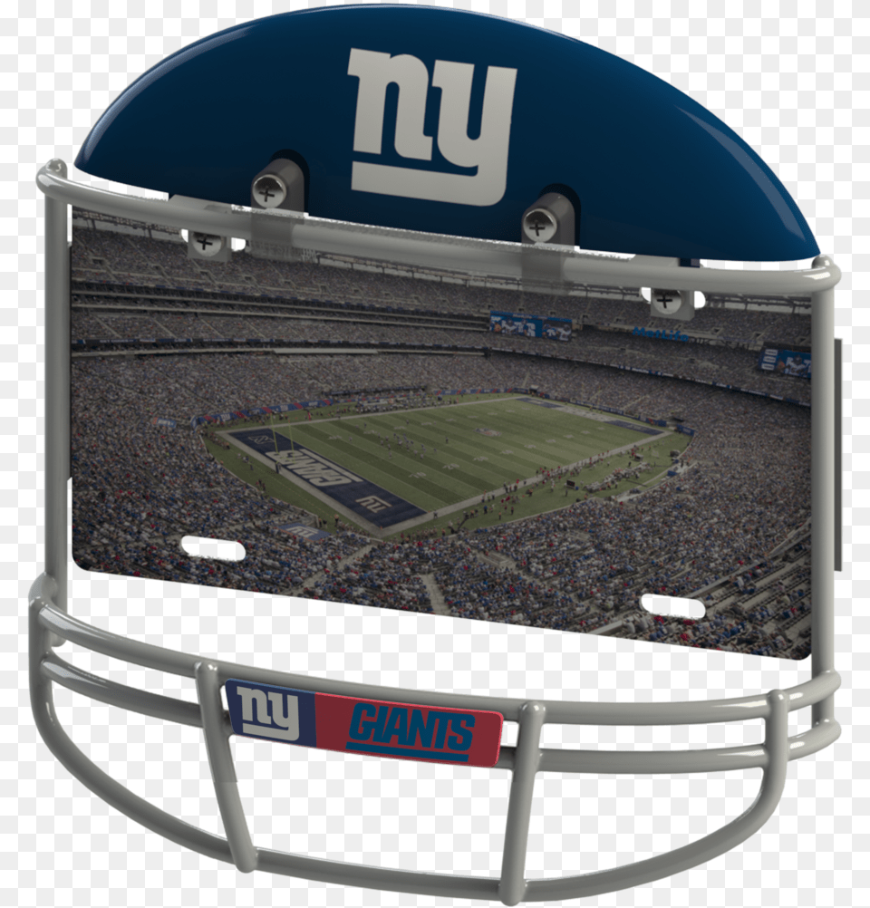 New York Giants Helmet Frame Metal Stadium Photo Logos And Uniforms Of The New York Giants, American Football, Football, Person, Playing American Football Png Image