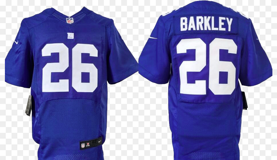 New York Giants Jersey Saquon Barkley Elite Jersey, Clothing, Shirt, T-shirt, People Png Image