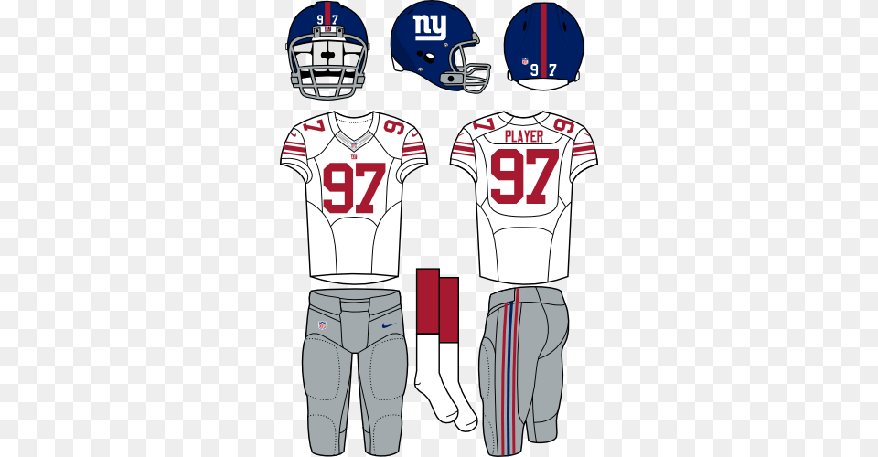 New York Giants Uniform New York Giants Road Uniform, Clothing, Helmet, Shirt, American Football Png Image