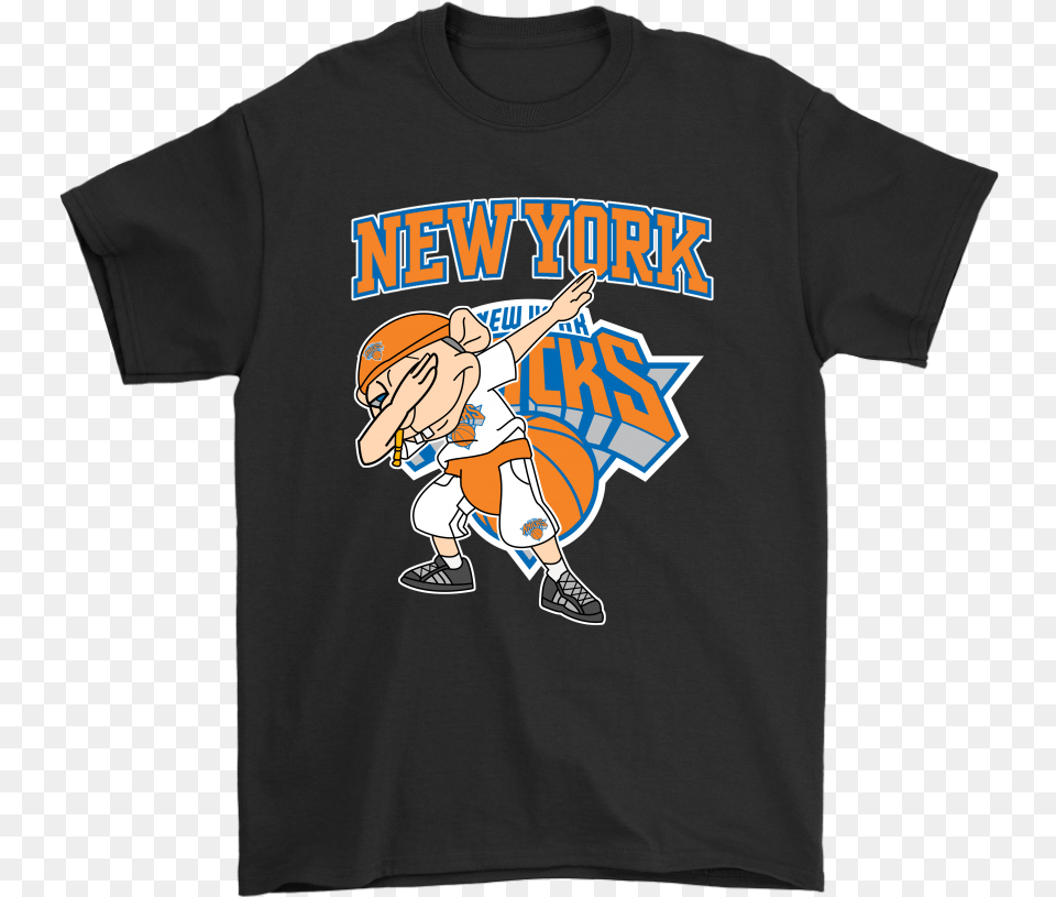 New York Knicks Jeffy Dabbing Super Mario Logan Basketball Existential Comics T Shirt, Clothing, T-shirt, Baby, Person Free Png Download