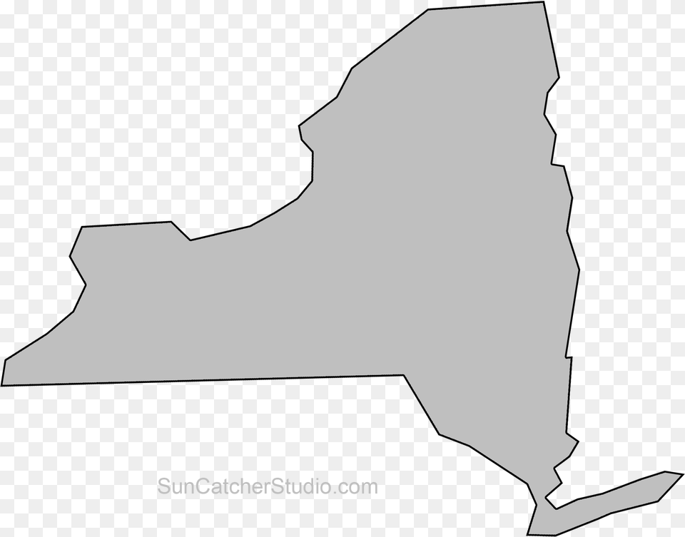 New York Map Outline Shape State New York State Outline, Silhouette, Person Png
