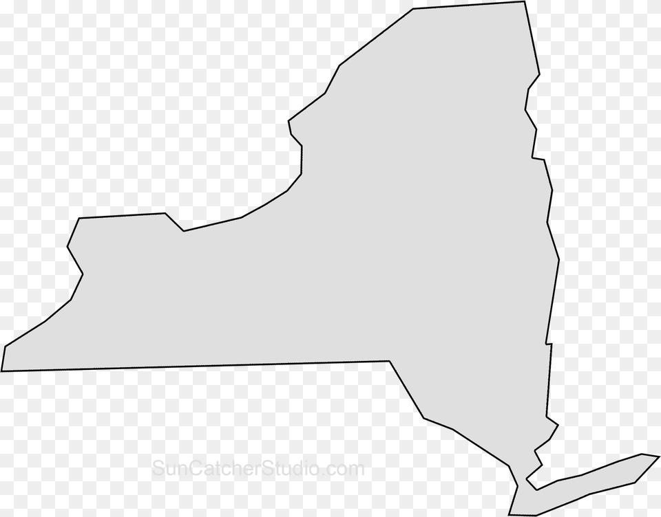 New York Map Outline Shape State Stencil Clip Art Shape Of New York State, Silhouette, Person Png Image