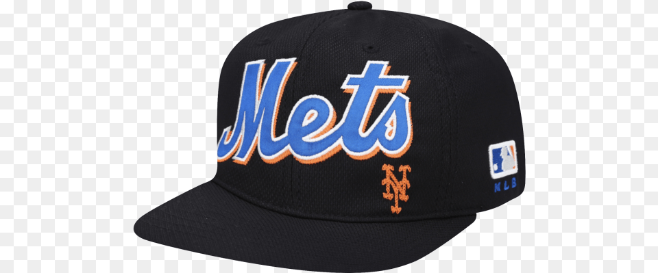 New York Mets Classic Cursive Flat Visor Baseball Cap, Baseball Cap, Clothing, Hat Png Image