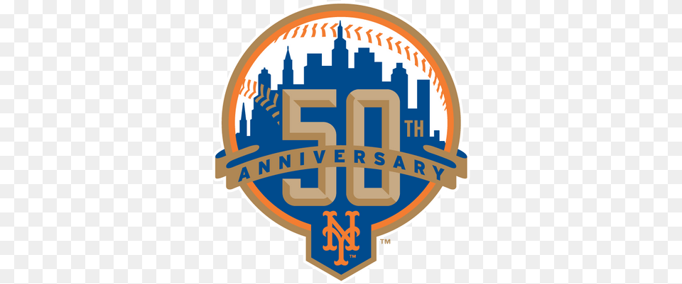 New York Mets Logo Transparent Ny Mets 50th Anniversary, Badge, Symbol Png Image
