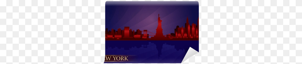 New York Night City Skyline Detailed Silhouette Wall Nicholson A Few Good Men, Metropolis, Urban, Ship, Transportation Free Png Download