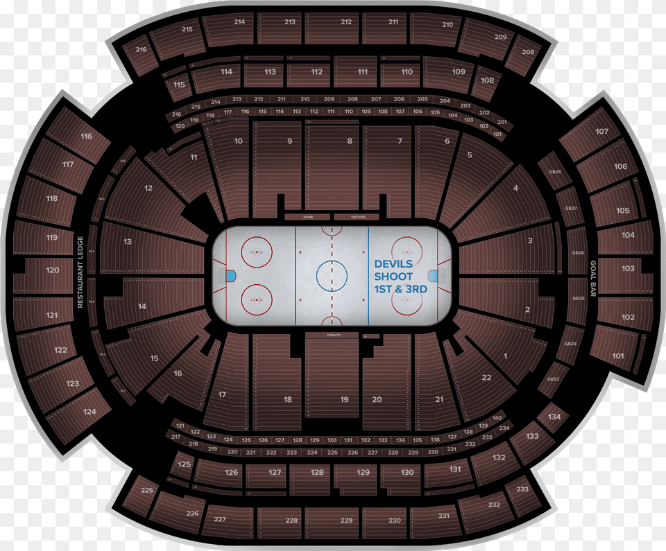 New York Rangers At New Jersey Devils At Prudential Prudential Center, Cad Diagram, Diagram Free Png