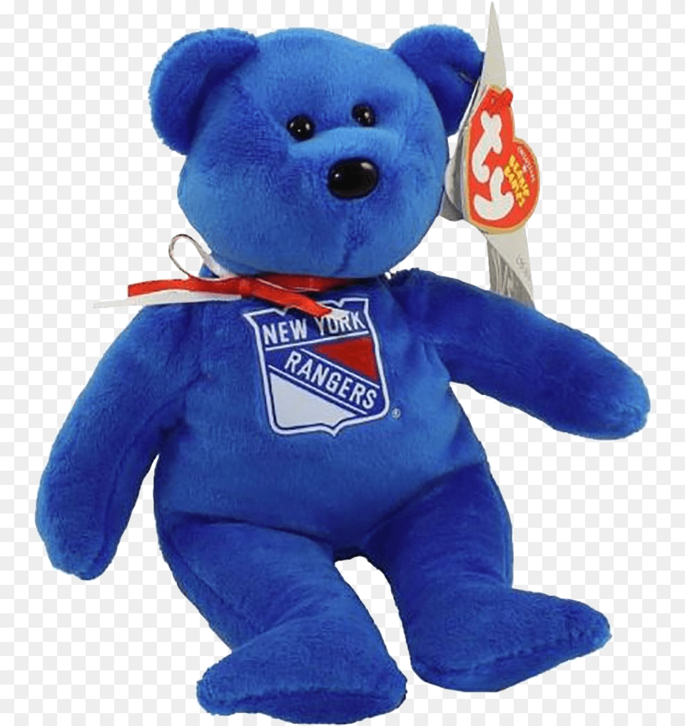 New York Rangers Beanie Babies, Toy, Plush, Teddy Bear Png Image