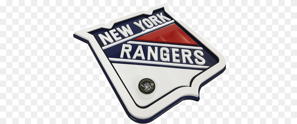 New York Rangers With Hockey Puck New York Rangers, Badge, Logo, Symbol, Emblem Free Transparent Png