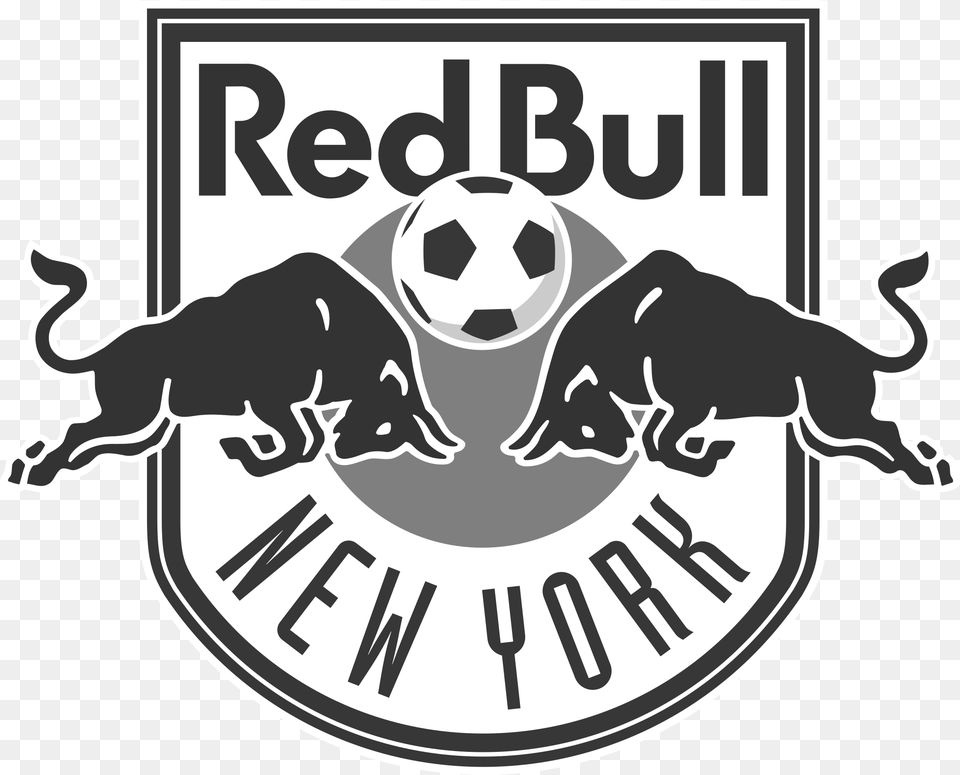New York Red Bulls Logo Black And White Red Bull Salzburg, Symbol, Emblem, Animal, Bear Free Png