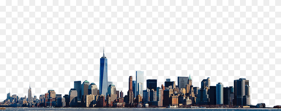 New York Skyline, Architecture, Urban, Scenery, Outdoors Png Image
