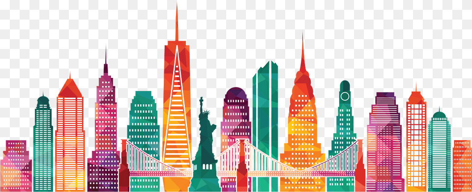 New York Skyline, Architecture, Metropolis, High Rise, City Png Image