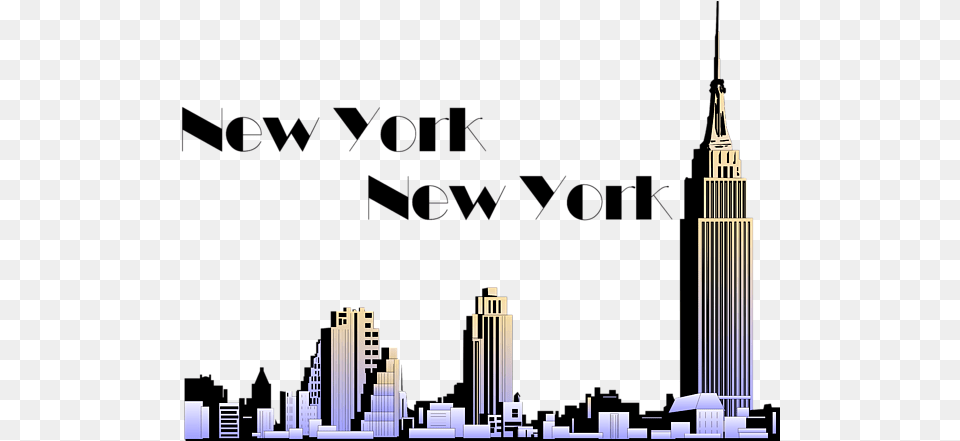 New York Skyline Retro 1930s Style T Shirt New York Film Academy, Architecture, Building, City, High Rise Png