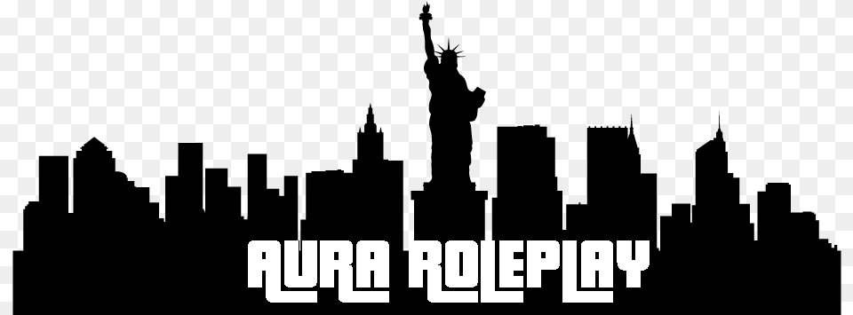 New York Skyline Silhouette, Text Free Png