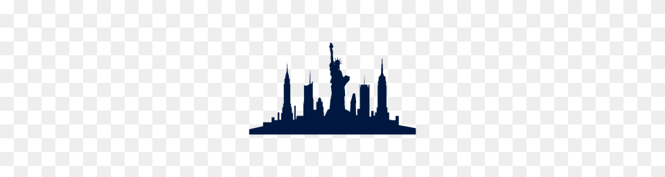 New York Skyline Silhouette, Cruiser, Military, Navy, Ship Png