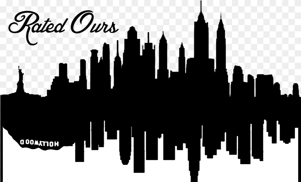 New York Skyline Silhouette Silueta Nueva York, City, Chandelier, Lamp Free Png