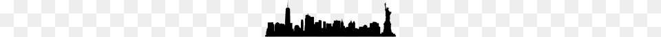 New York Skyline Silhouette X, Gray Png Image