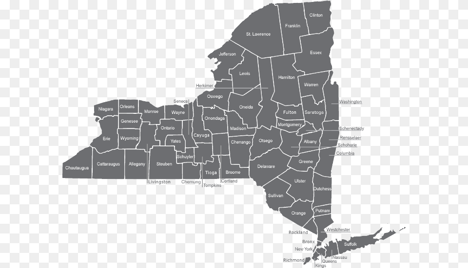 New York State Counties Click A County To Search, Chart, Plot, Map, Atlas Png Image