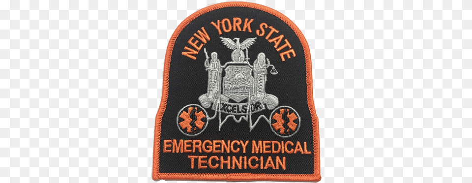 New York State Emt Patch Blackorange Label, Badge, Logo, Symbol Free Png