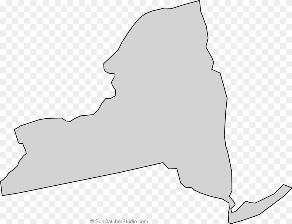 New York State Outline New York, Silhouette, Person, Stencil Png