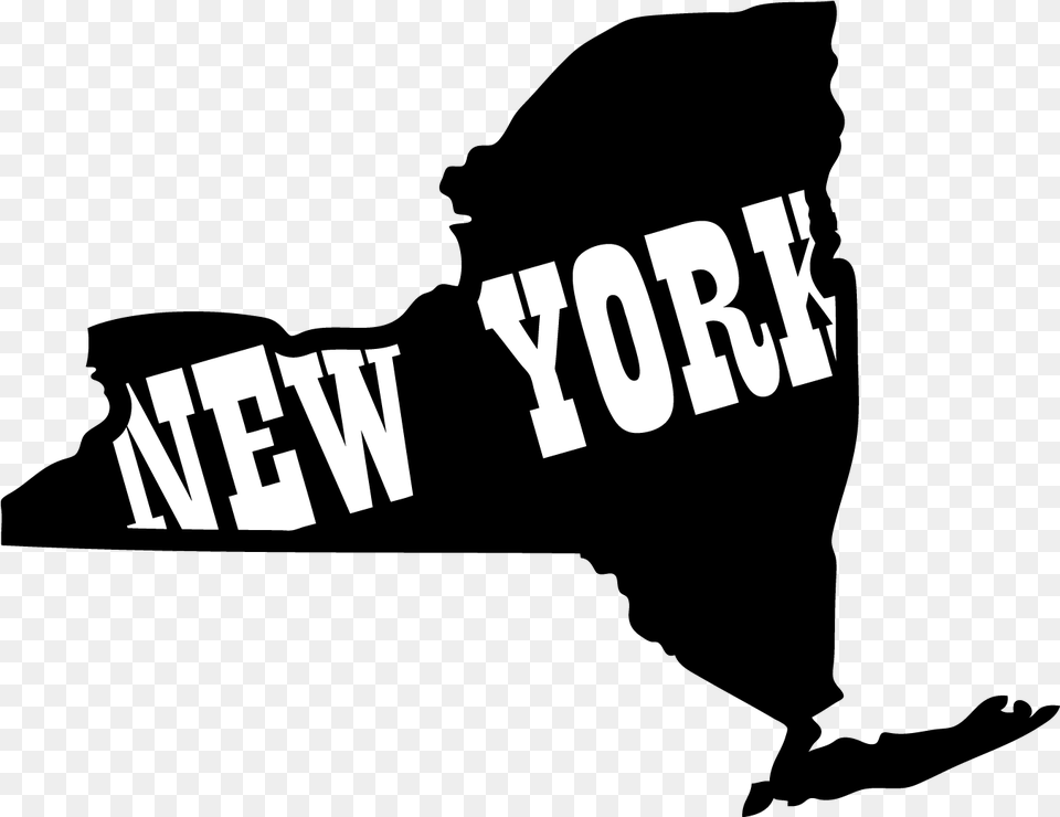New York State Outline Outline Of State Of New York, Text, Stencil, Dynamite, Weapon Free Png
