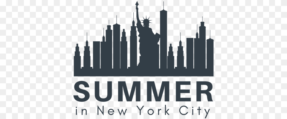 New York Statue Of Liberty With Skyline Clipart, Architecture, Building, Factory, City Free Png