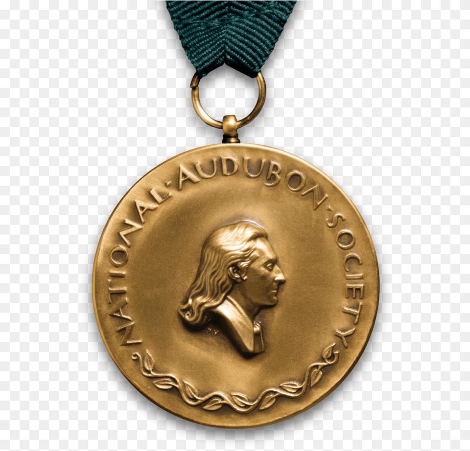 New York The National Audubon Society Presented One Chain, Gold, Trophy, Gold Medal, Woman Free Transparent Png