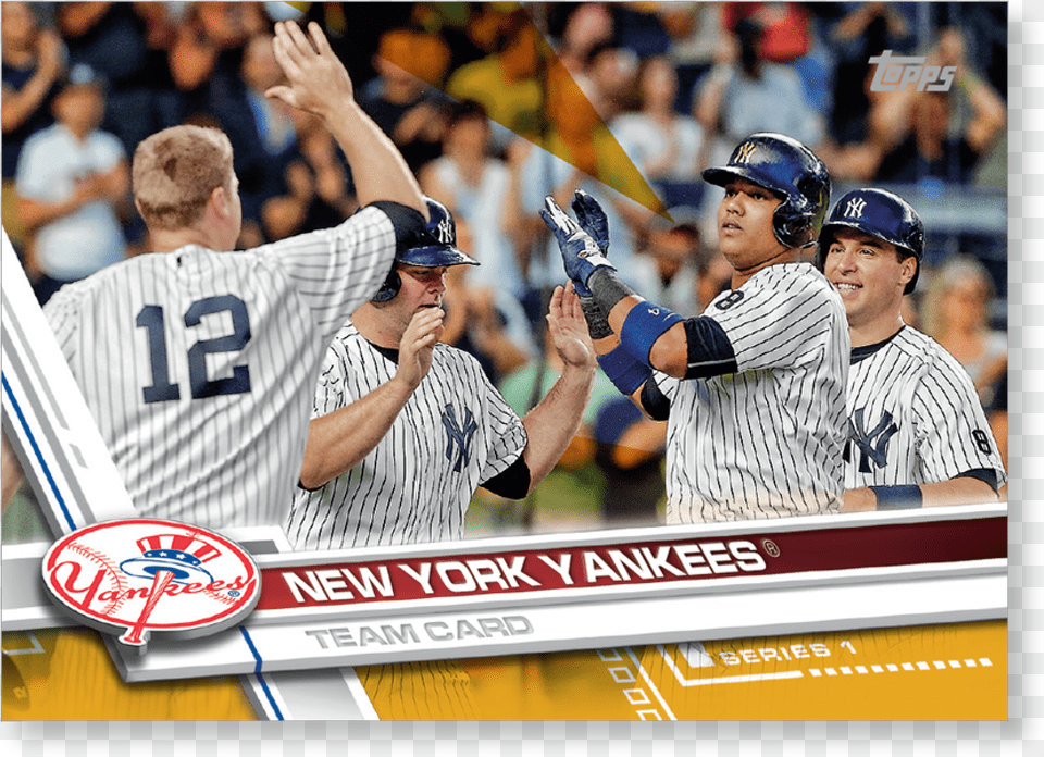 New York Yankees 2017 Topps Baseball Series 1 Team 2017 Ny Yankees Team, People, Sport, Baseball Glove, Person Png