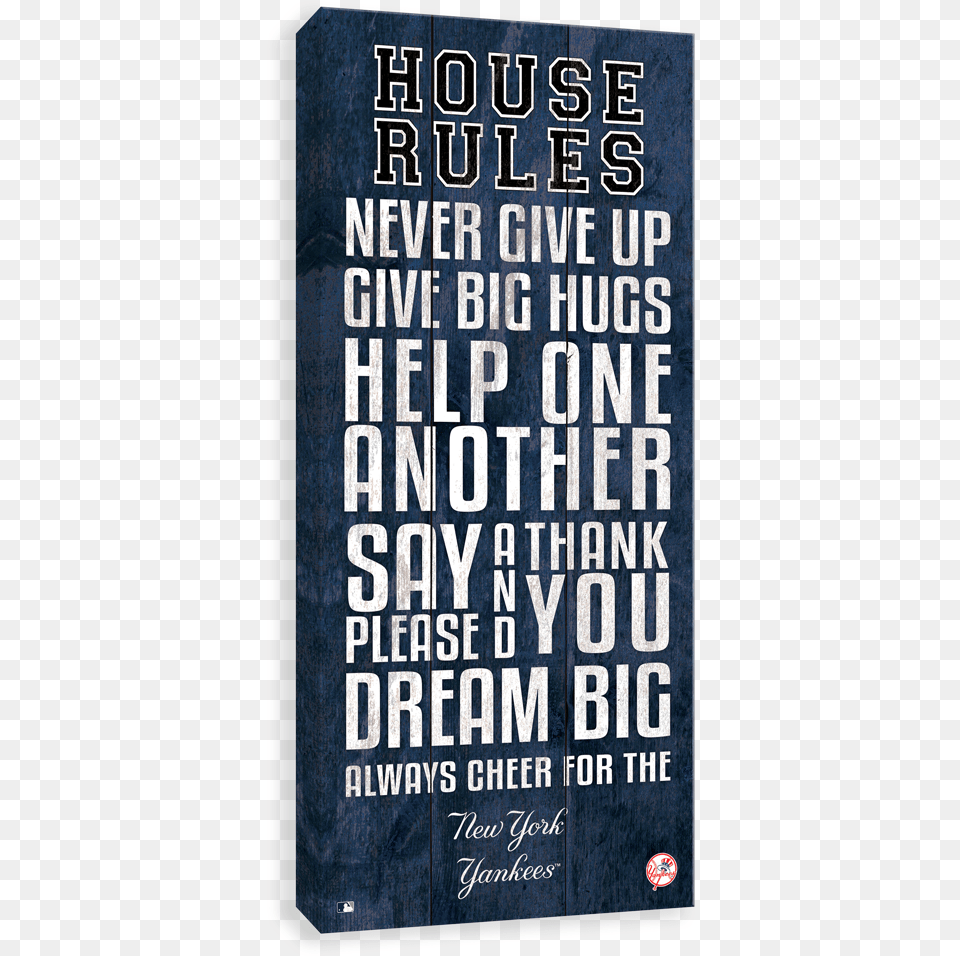 New York Yankees House Rules Poster, Advertisement, Book, Publication Free Png Download