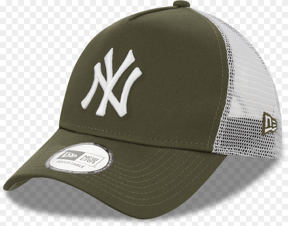 New York Yankees Khaki A Frame Trucker Era Cap Co New Era Trucker Cap Khaki, Baseball Cap, Clothing, Hat, Helmet Free Png Download