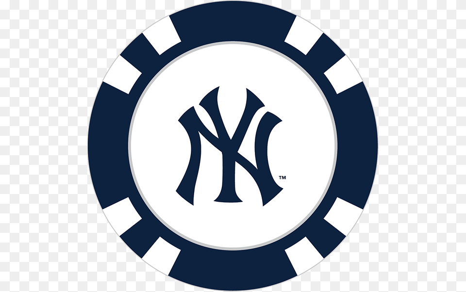 New York Yankees Poker Chip Ball Marker, Disk Png Image