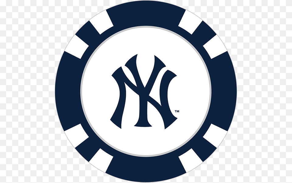 New York Yankees Poker Chip Ball Marker, Logo Free Transparent Png