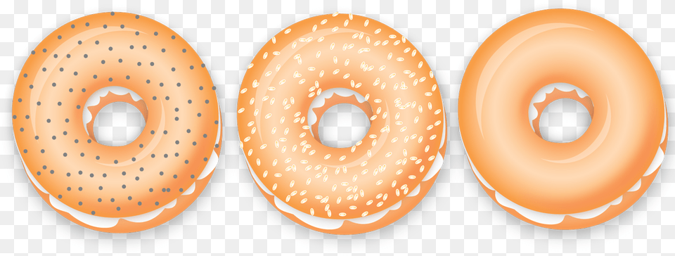 New Yorker Bagels Circle, Bread, Food, Bagel, Sweets Png Image
