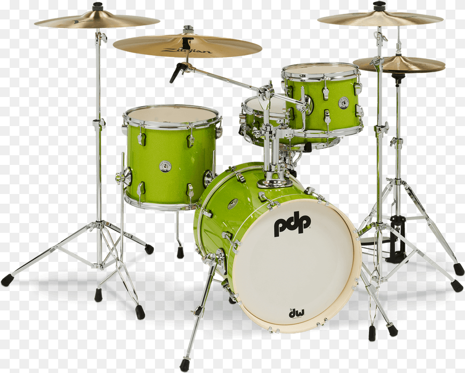 New Yorker Electric Green Sparkle Pacific Drums And Pdp New Yorker Drum Set, Musical Instrument, Percussion Free Transparent Png