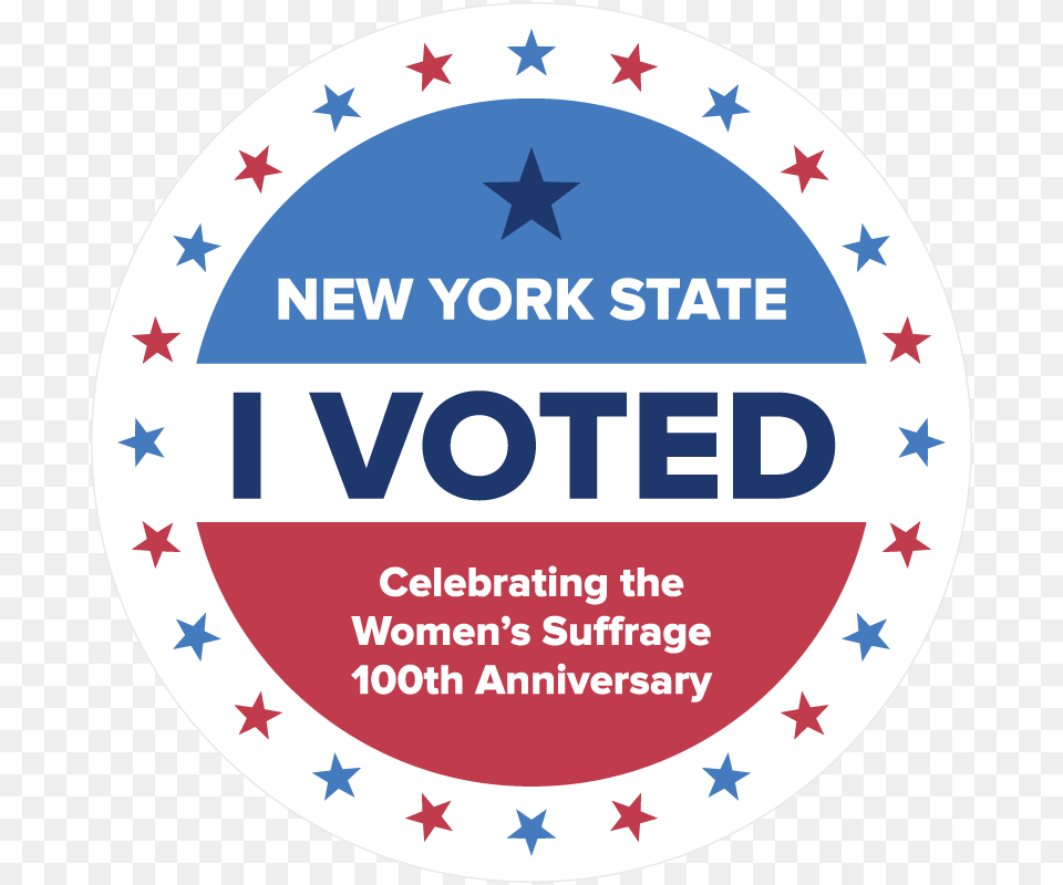 New Yorkers To Choose Design Of 39i Voted39 Sticker Celebrating Nys I Voted Sticker, Logo, Badge, Symbol, First Aid Free Png Download