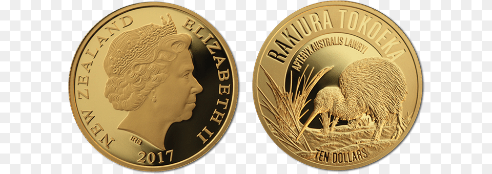 New Zealand Bullion Coin News Coin, Money, Gold, Animal, Bird Free Transparent Png