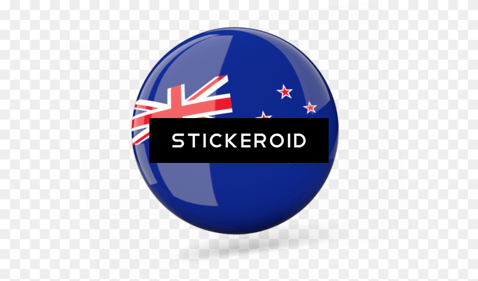 New Zealand Flag Icon Flag Of New Zealand, Logo, Sphere, Badge, Symbol Free Png Download