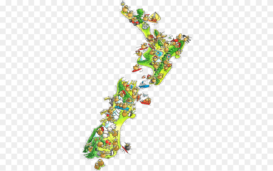 New Zealand Map Picture Freedom Camping Sites Nz Map, Land, Nature, Outdoors, Sea Free Png Download