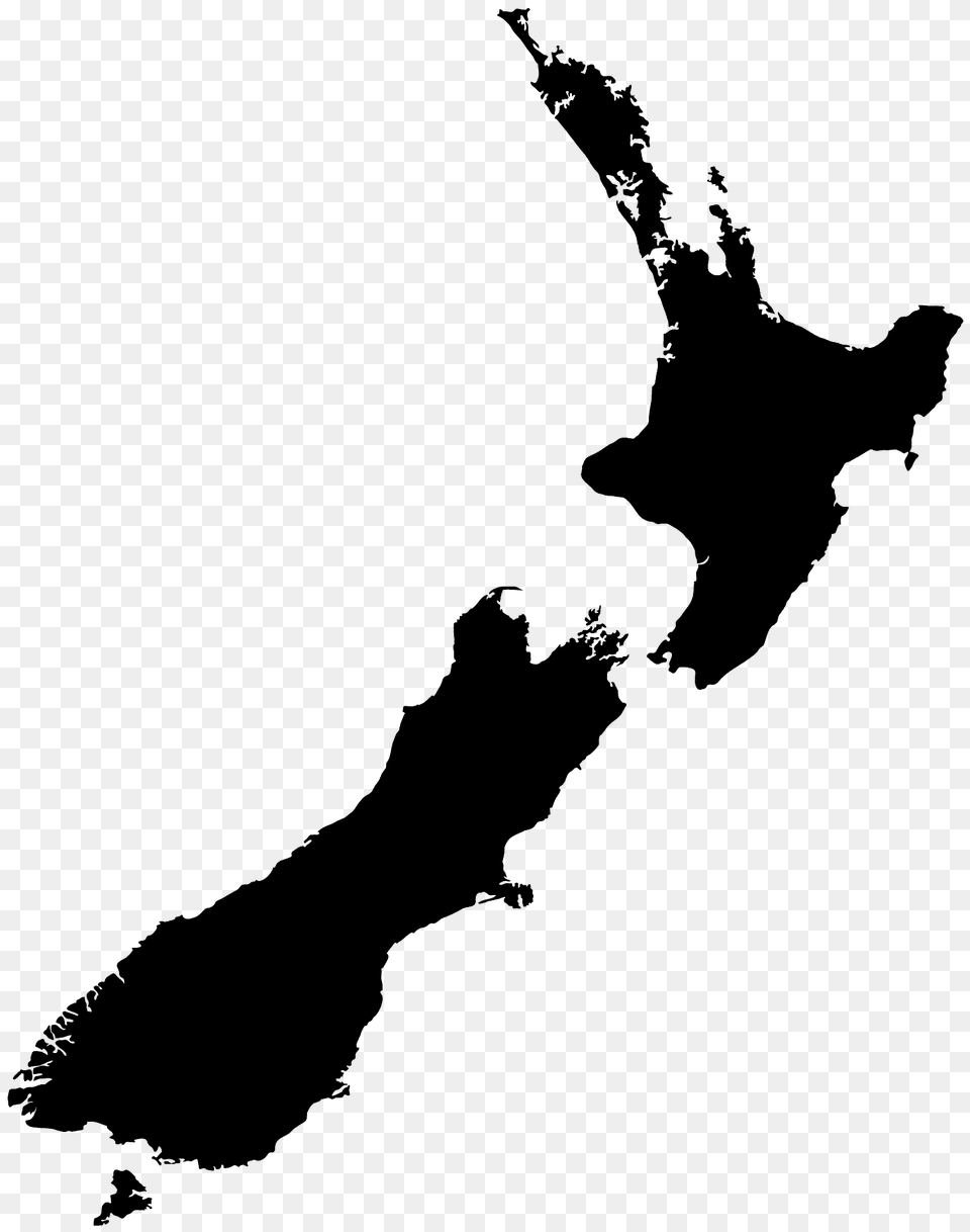 New Zealand Map Silhouette, Water, Sea, Outdoors, Nature Free Transparent Png