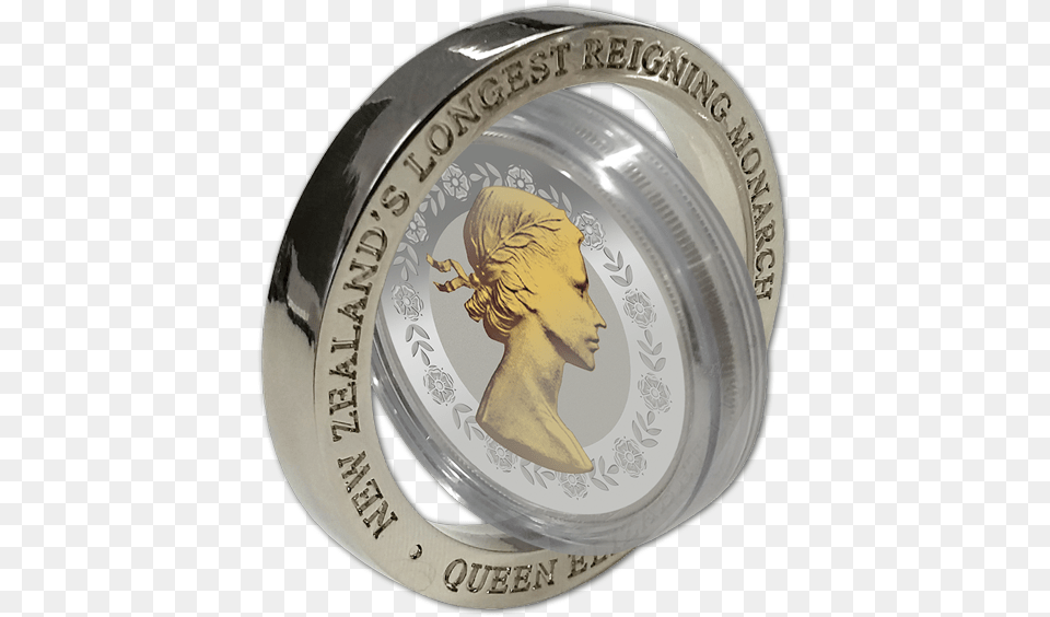 New Zealand39s Longest Reigning Monarch Silver Proof, Adult, Male, Man, Person Png Image