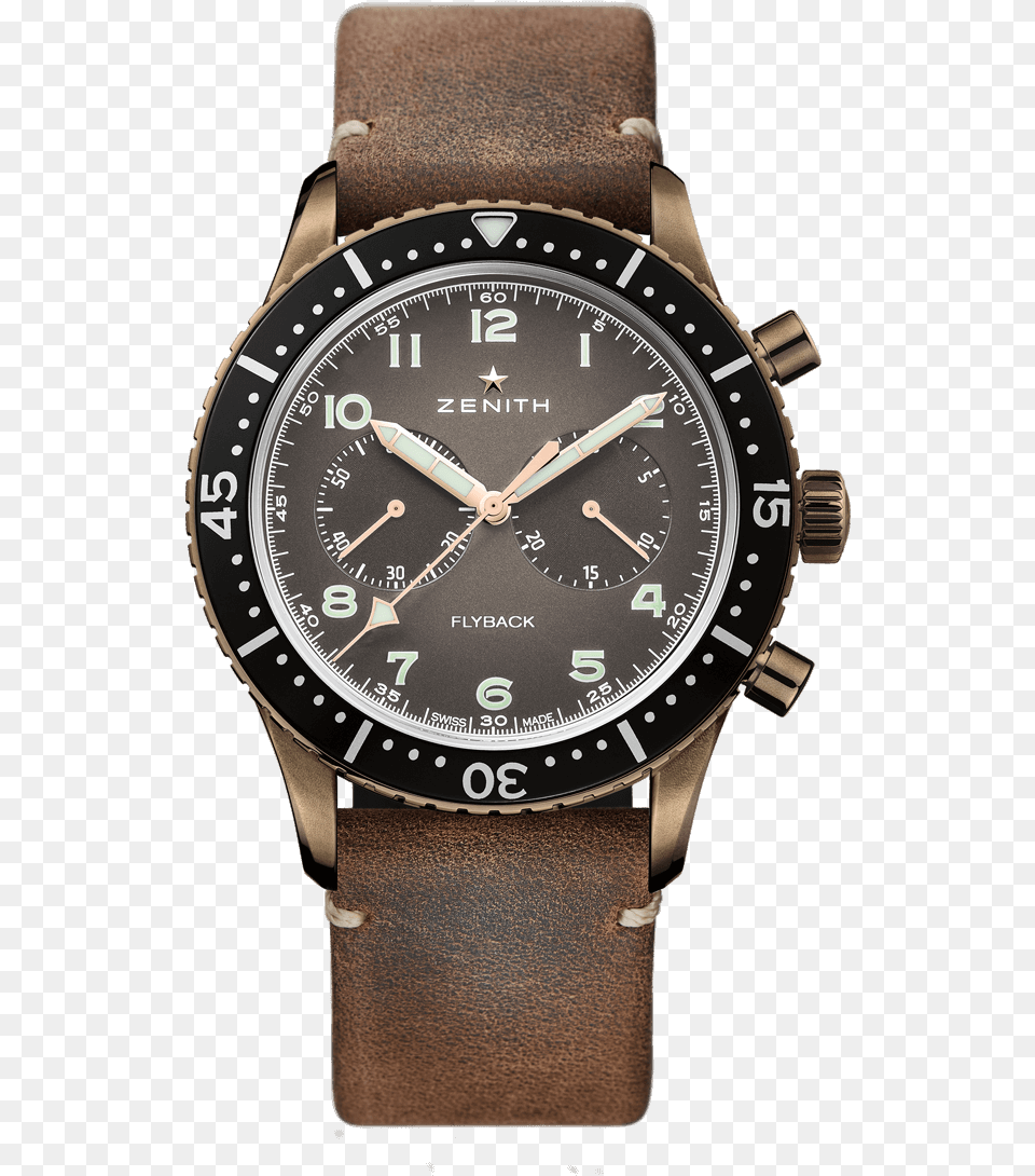 New Zenith Pilot Cronometro Tipo Cp 2 Flyback, Arm, Body Part, Person, Wristwatch Free Transparent Png